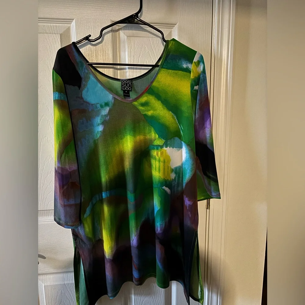 Clara sun woo colorful top size M that would be great as swim coverup! - Picture 1 of 4